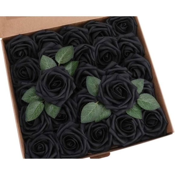 Accents 25 Count Lings Black Roses Flowers Wedding Floral Bouquet Centerpiece New Poshmark